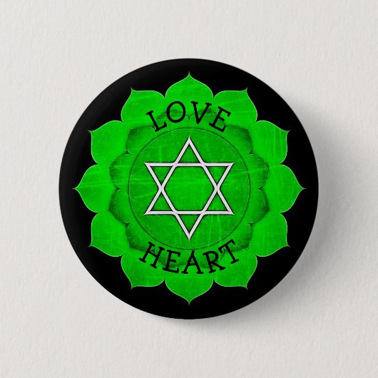 LIEBE-HERZ-GRÜN Chi Chakra Knopf Button (Vorderseite)