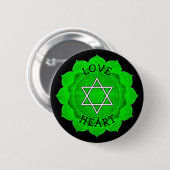 LIEBE-HERZ-GRÜN Chi Chakra Knopf Button (Vorne & Hinten)