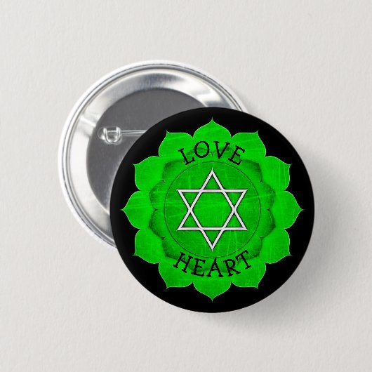 LIEBE-HERZ-GRÜN Chi Chakra Knopf Button (Vorne & Hinten)