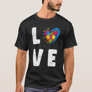 Liebe Herz Hände Autismus Aufklärung Tag Monat Far T-Shirt