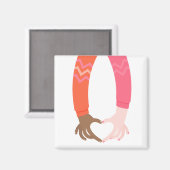 Liebe Herz Hände Inspiration Kunst Magnet (Vorderseite/Rückseite)