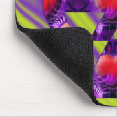 LIEBE Herz - hellgrüne violette Wellen Mousepad (Ecke)