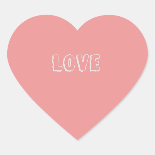 Liebe Herz Herz-Aufkleber (Vorderseite)