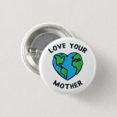Liebe - Herz Ihrer Mutter Erde Button (Vorne & Hinten)