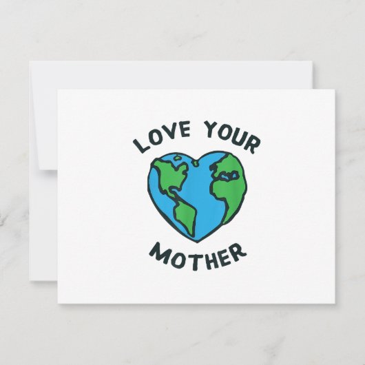 Liebe - Herz Ihrer Mutter Erde RSVP Karte (Vorderseite)