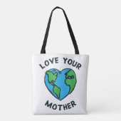 Liebe - Herz Ihrer Mutter Erde Tasche (Rückseite)