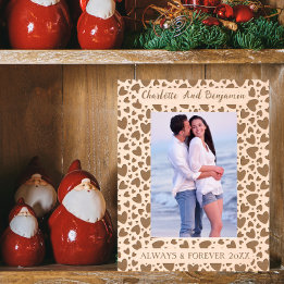 Liebe Herz immer und immer Name und Foto 12x18 Geätzte Rahmen