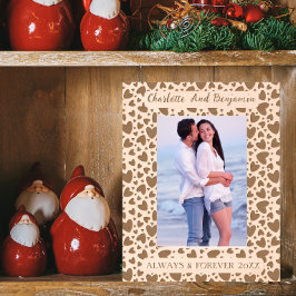 Liebe Herz immer und immer Name und Foto 12x18 Geätzte Rahmen