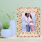 Liebe Herz immer und immer Name und Foto 12x18 Geätzte Rahmen
