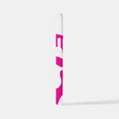 Liebe Herz in Magenta und Weiß iPhone Hülle (Rechte Seite)