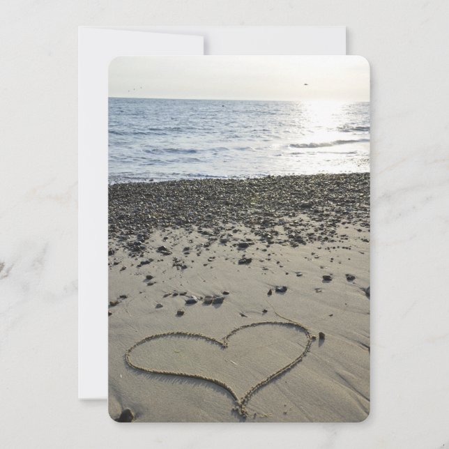 Liebe Herz in Sand (Vorderseite)