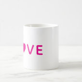 Liebe Herz Kaffeetasse | Süßes Rosa Geschenk (Mittel)