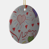 Liebe Herz Keramik Ornament (Rechts)
