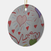 Liebe Herz Keramik Ornament (Links)
