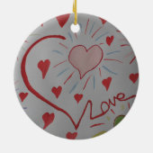 Liebe Herz Keramik Ornament (Hinten)