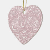 Liebe Herz Keramikornament (Links)