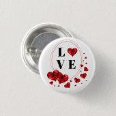 Liebe Herz-Kreislauf-Design Button (Vorne & Hinten)