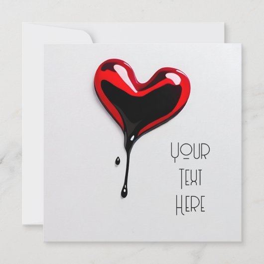 Liebe Herz-Kunst Deko Flachkarte Graffiti (Vorderseite)