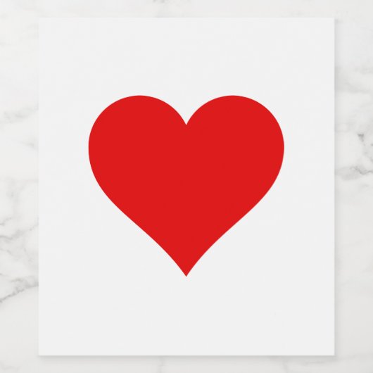 Liebe - Herz-Label Weinetikett (Einzelnes Label)