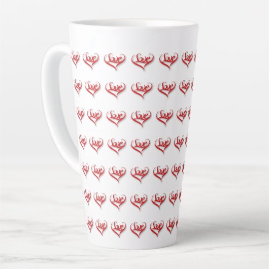 Liebe Herz Latte Tasse (Linke Ecke)