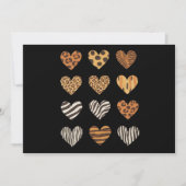 Liebe Herz Leopard Niedlich Valentinstag Einladung (Vorderseite)