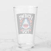 Liebe Herz Leopard Niedlich Valentinstag Glas (Rückseite)