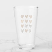 Liebe Herz Leopard Niedlich Valentinstag Glas (Rückseite)