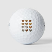 Liebe Herz Leopard Niedlich Valentinstag Golfball (Vorderseite)