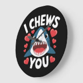 Liebe Herz Leopard Niedlich Valentinstag Große Wanduhr (Winkel)