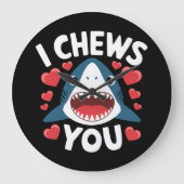 Liebe Herz Leopard Niedlich Valentinstag Große Wanduhr (Vorderseite)