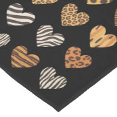 Liebe Herz Leopard Niedlich Valentinstag Kurzer Tischläufer (Ecke)