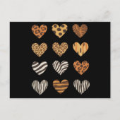 Liebe Herz Leopard Niedlich Valentinstag Postkarte (Vorderseite)