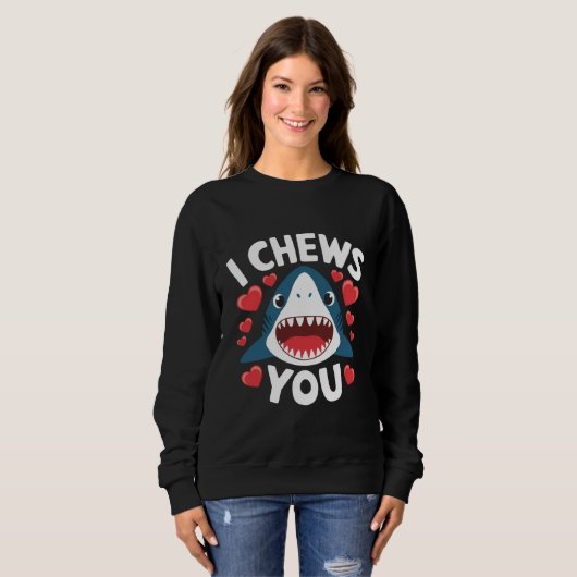 Liebe Herz Leopard Niedlich Valentinstag Sweatshirt (Vorne ganz)