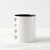 Liebe Herz Leopard Niedlich Valentinstag Zweifarbige Tasse (Mittel)