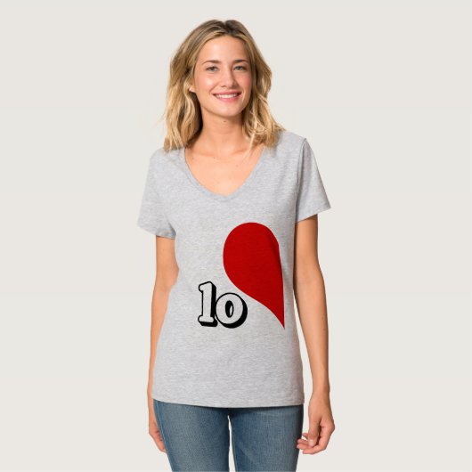 LIEBE-HERZ-LINKS SEITE - .PNG T-Shirt (Vorderseite Vollansicht)