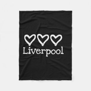 Liebe Herz Liverpool England 3 Rustikales Englisch Fleecedecke