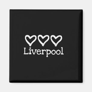 Liebe Herz Liverpool England 3 Rustikales Englisch Magnet