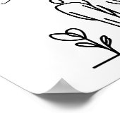 Liebe Herz mit handGezeichnet Linien Poster (Ecke)