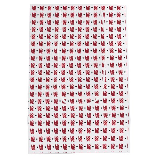 Liebe Herz Mittlere Geschenktüte (Rückseite)