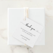 Liebe Herz Moderne, elegante Schwarz-Weiß-Hochzeit Geschenkanhänger (Beispiel)