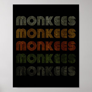 Liebe Herz Monkees T-Shirt Grunge Vintager Stil Sc Poster