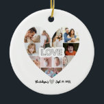 Liebe Herz Multiple Fotos Keramik Ornament<br><div class="desc">Ein Produkt mit einem schönen Design von mehreren Fotos in einer Liebe Herz-Form. Laden Sie Ihre eigenen Fotos hoch,  um die Standard-Foto zu verwenden und zu ändern. Es ist sehr einfach zu tun.</div>