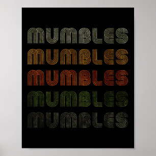 Liebe Herz Mumbles T-Shirt Grunge Vintager Stil Sc Poster