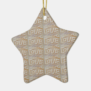 Liebe Herz Muschel Strand Herz Seashells Sommer Keramik Ornament