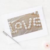 Liebe Herz Muschel Strand Herz Seashells Sommer Rechteckiger Aufkleber (Umschlag)