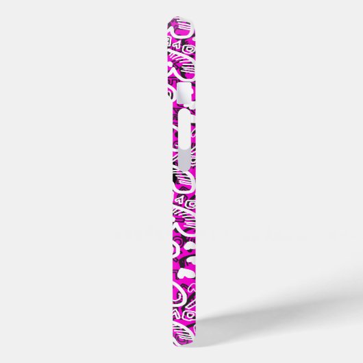 Liebe Herz Muster Pink iPhone Case (Rückseite / Links)