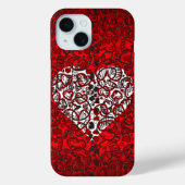 Liebe Herz Muster Red iPhone Case (Rückseite)