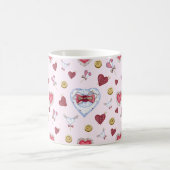 Liebe Herz Nähen Wasserfarbe            Kaffeetasse (Mittel)