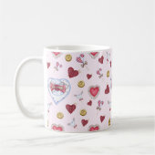 Liebe Herz Nähen Wasserfarbe            Kaffeetasse (Links)