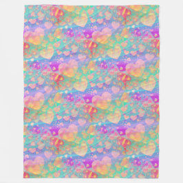 Liebe Herz - Nahtloses Muster 1 Fleecedecke